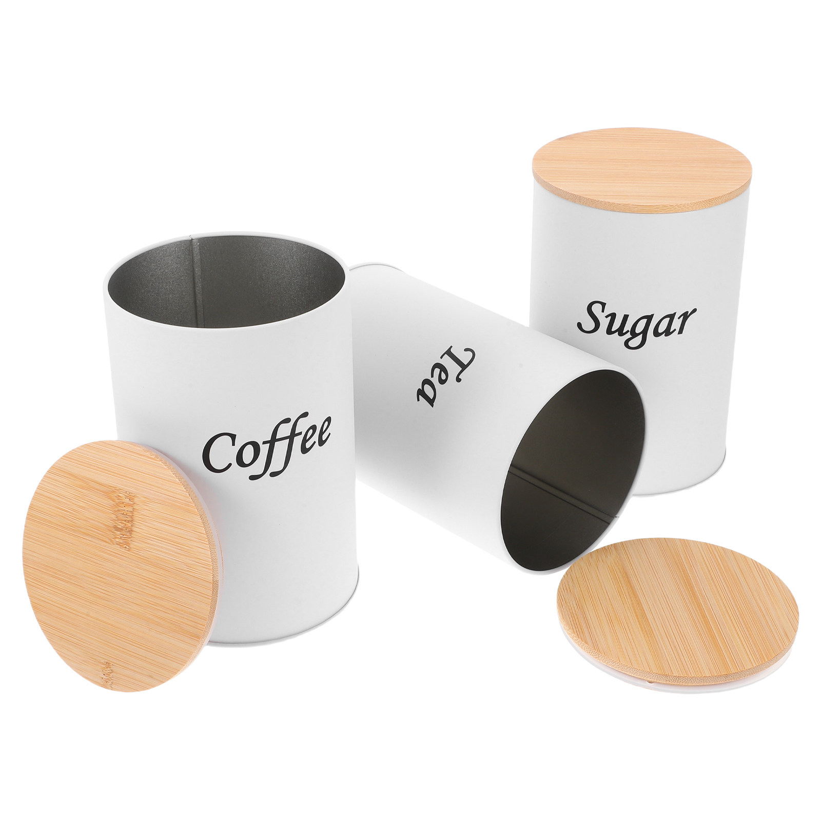 Coffee Tea Sugar - 3 Buah Wadah Bulat Kedap Udara