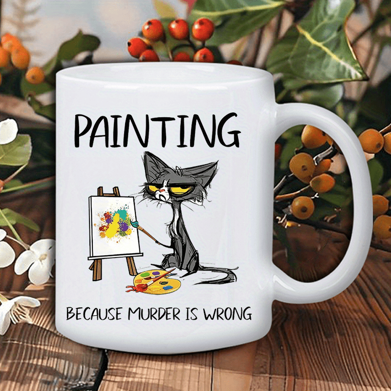 Coffee Tea Wrong - Lukisan Karena Pembunuhan Salah Mug Keramik