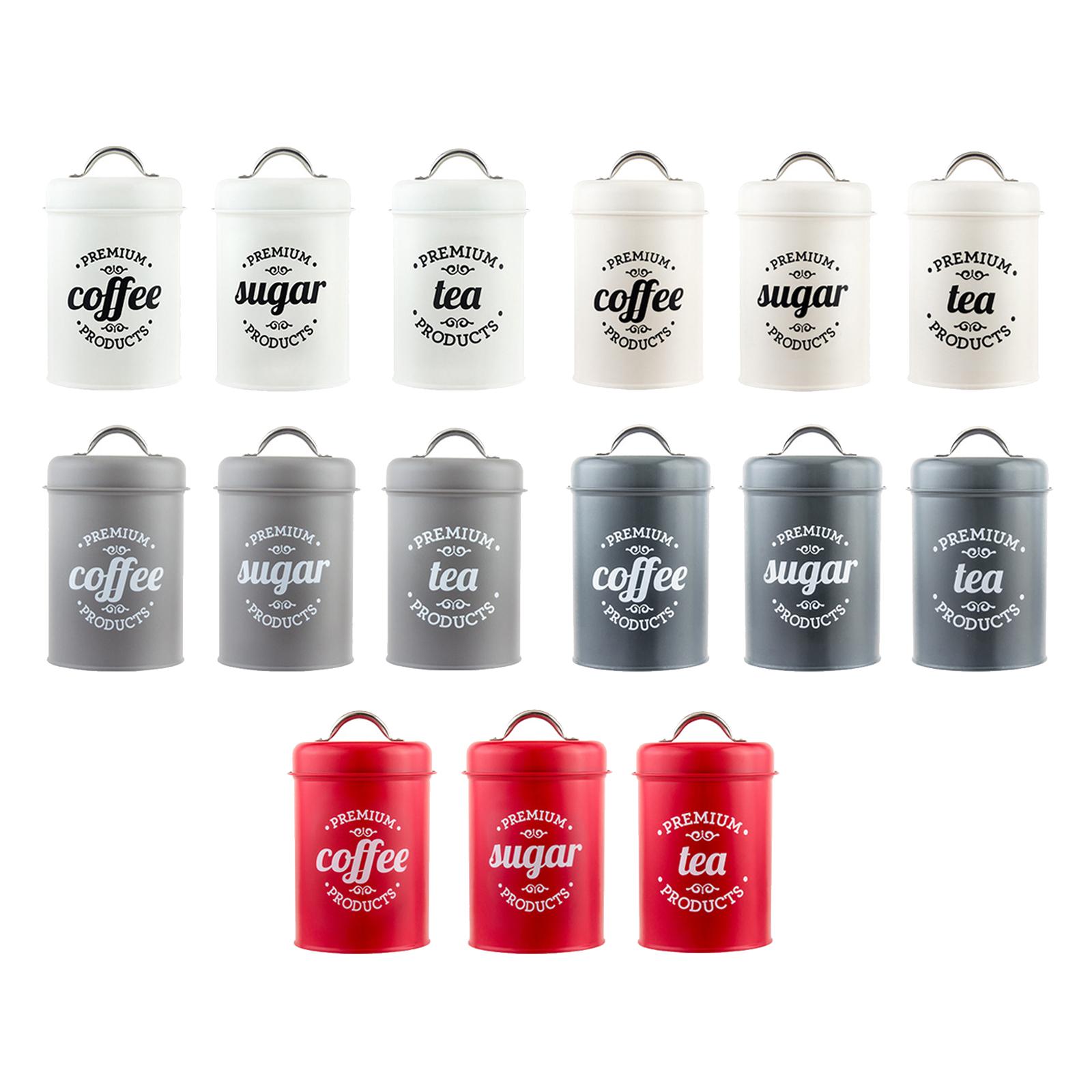 Coffee Tea And Sugar Canister Set - Set Wadah Dapur 1200ML dengan Tutup