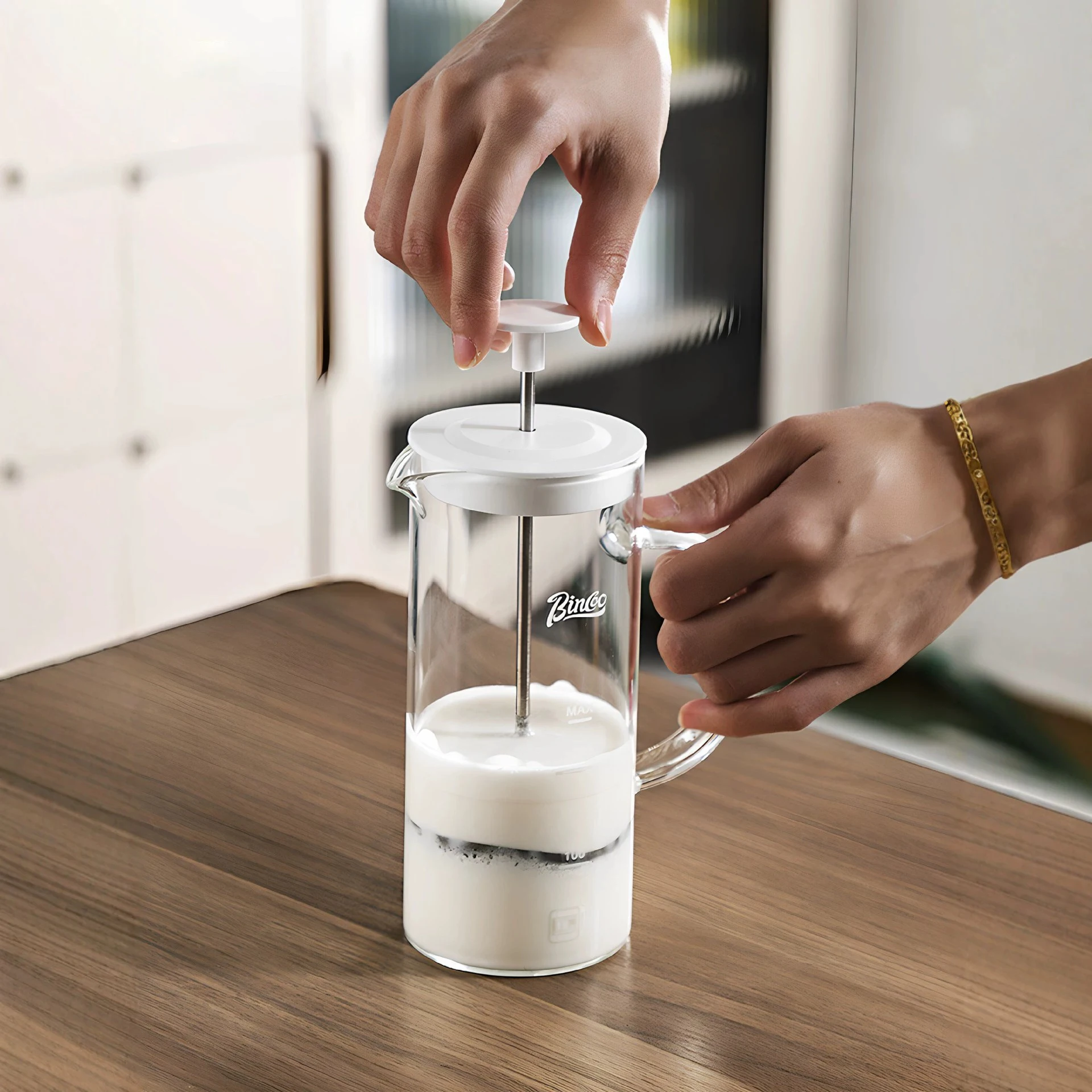 French Press Glass - 550ml Pot Kopi French Press Rumah