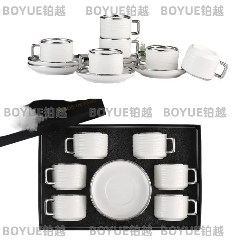 Water Tea And Coffee - Set Cangkir dan Piring Kopi Keramik