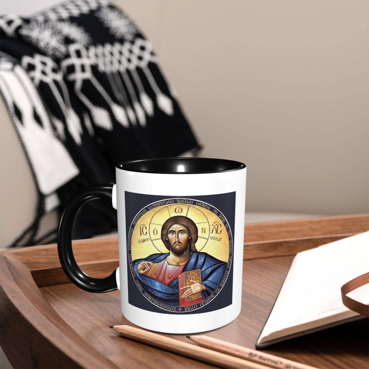 Coffee Tea Icon - Mug Ikon Ortodoks Kristus Pantocrator Cangkir