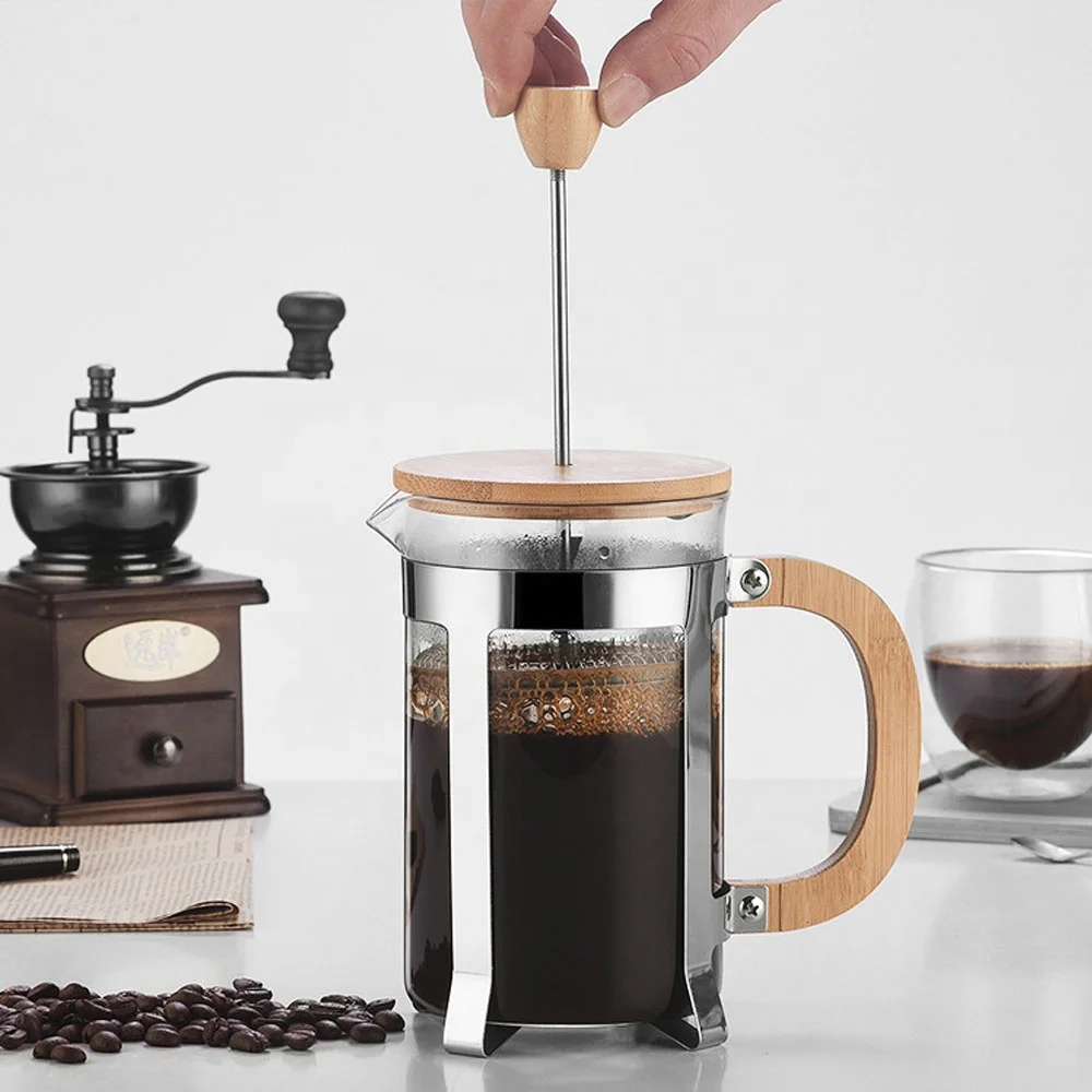 350/600ml Panci Tekan Stainles - French Press Glass ulasan dan harga