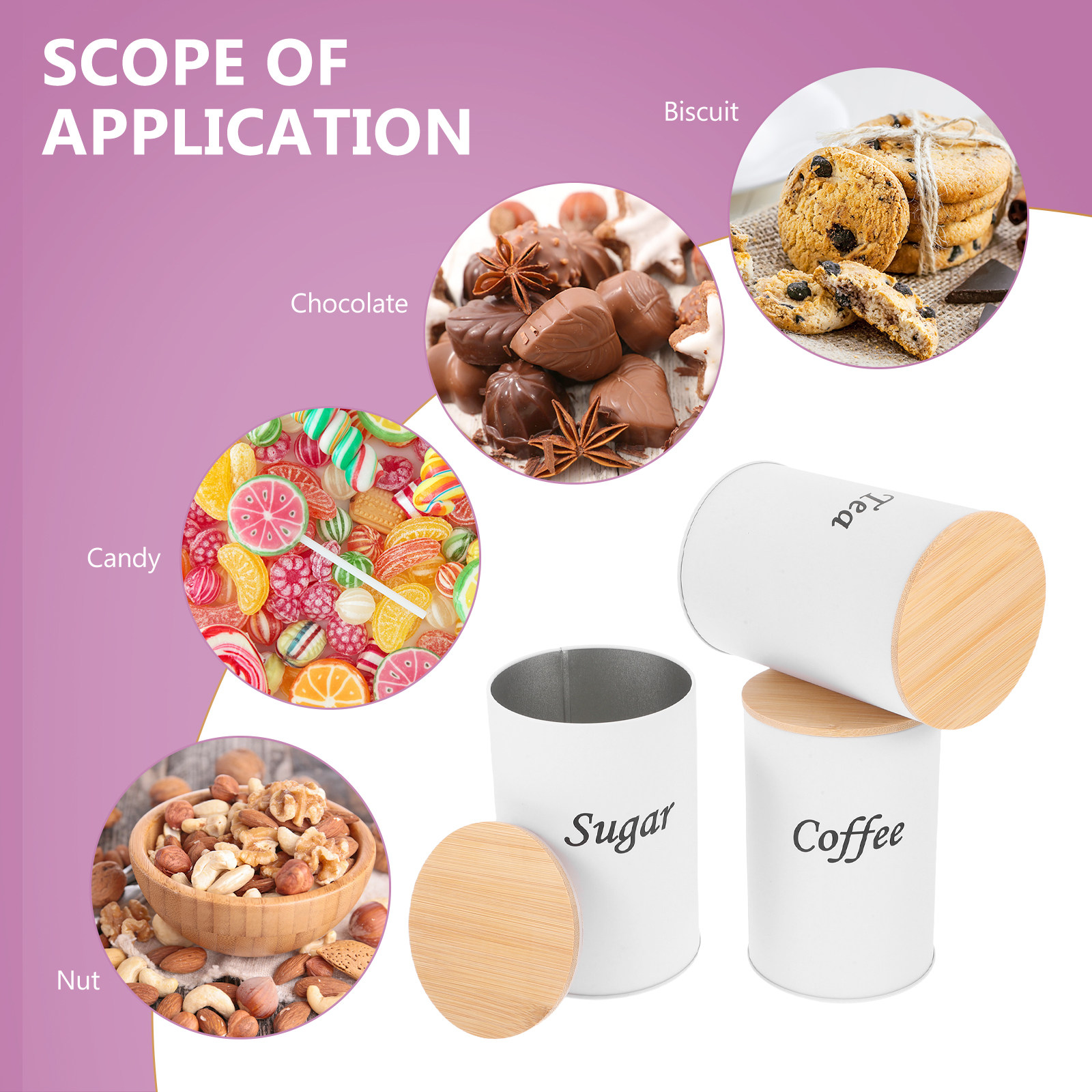 3 Buah Wadah Bulat Kedap Udara - Coffee Tea Sugar ulasan dan harga