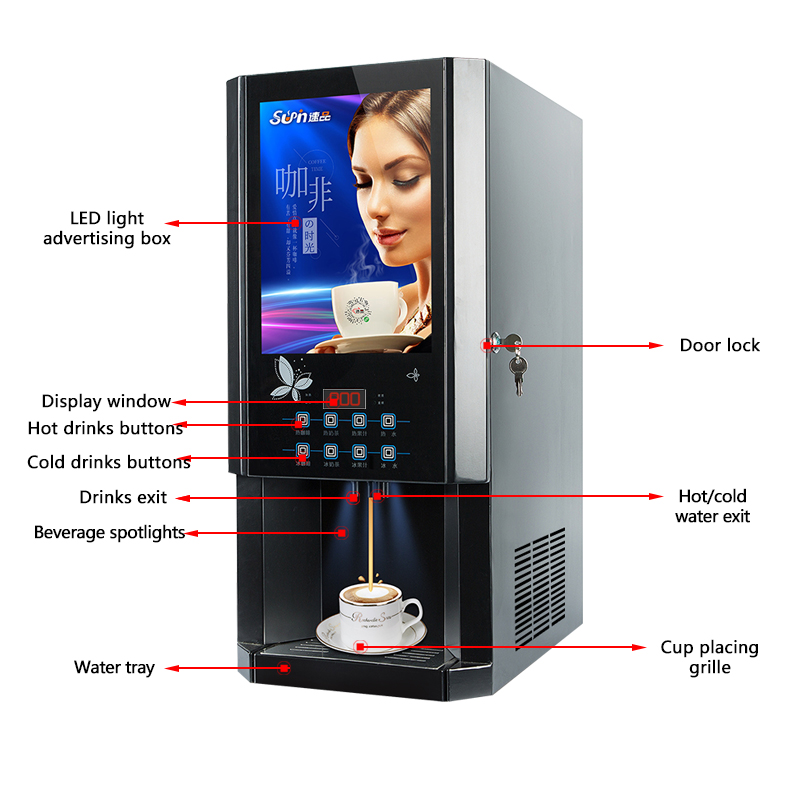 Mesin Kopi Instan 30SCW-8 Hot  - Coffee Tea Vending Machine ulasan dan harga