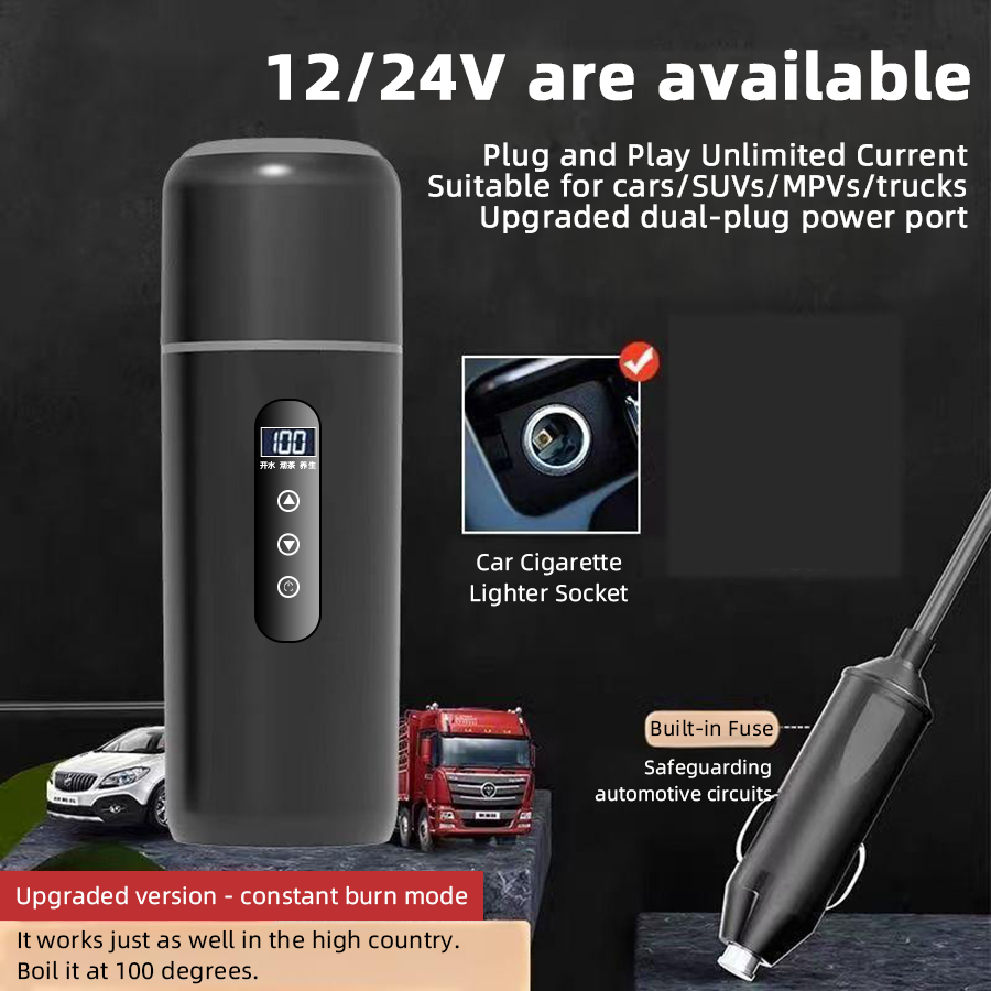 Cangkir Pemanas Mobil 12V 24V  - Coffee Tea Brew ulasan dan harga