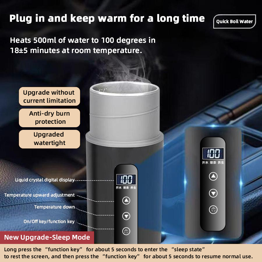 Cangkir Pemanas Mobil 12V 24V  - Coffee Tea Brew ulasan dan harga