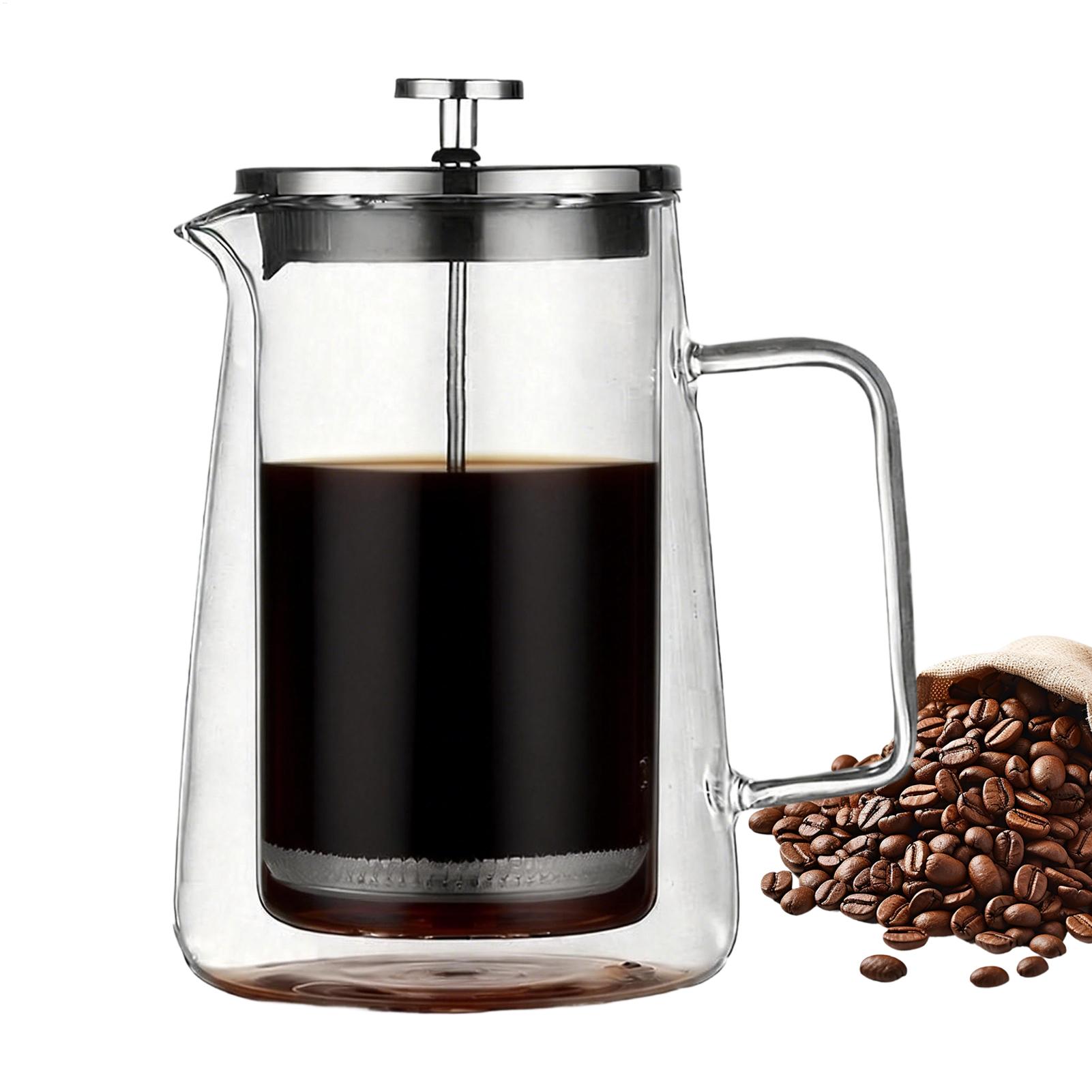 Teko Kopi Tekan Kaca Stainless - French Press Glass ulasan dan harga