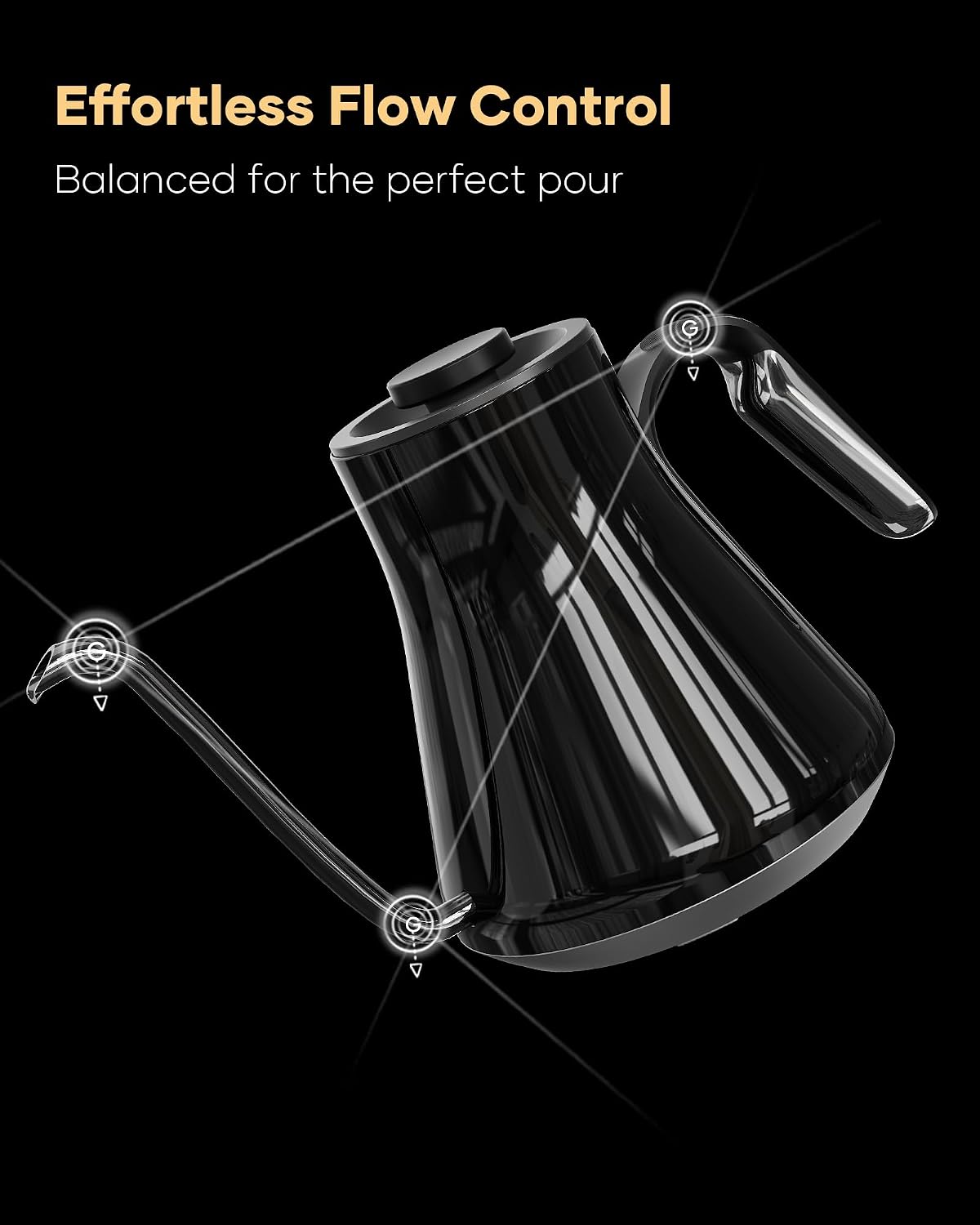 Ketel Listrik Gooseneck, ±1 °  - Coffee Tea Brew ulasan dan harga