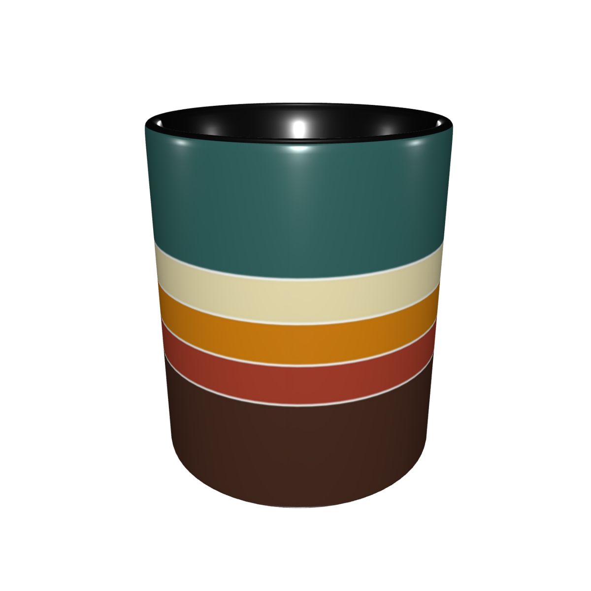 Cangkir Keramik Bergaris Retro - Coffee Tea Icon ulasan dan harga