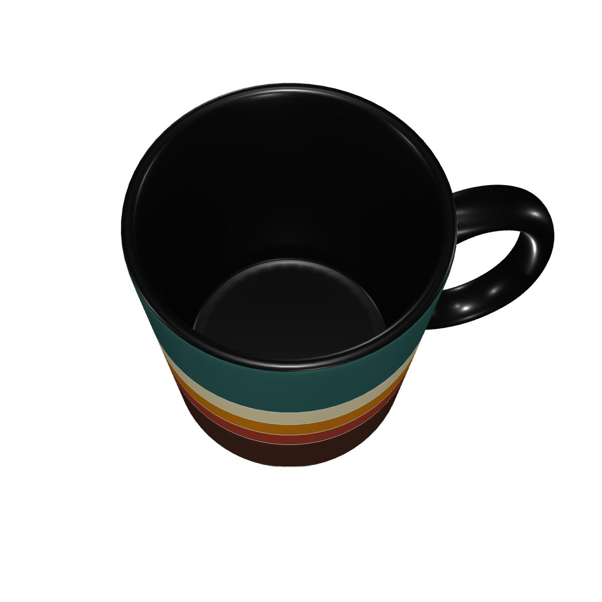 Cangkir Keramik Bergaris Retro - Coffee Tea Icon ulasan dan harga