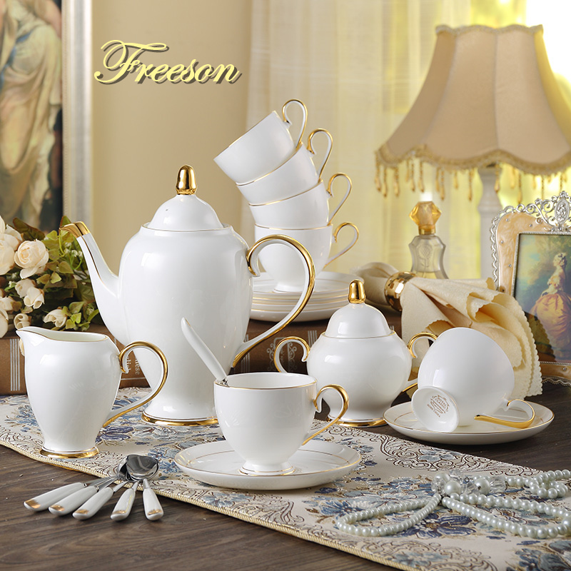 Grace Bone Kopi Set Putih Emas - Coffee Tea Sugar ulasan dan harga