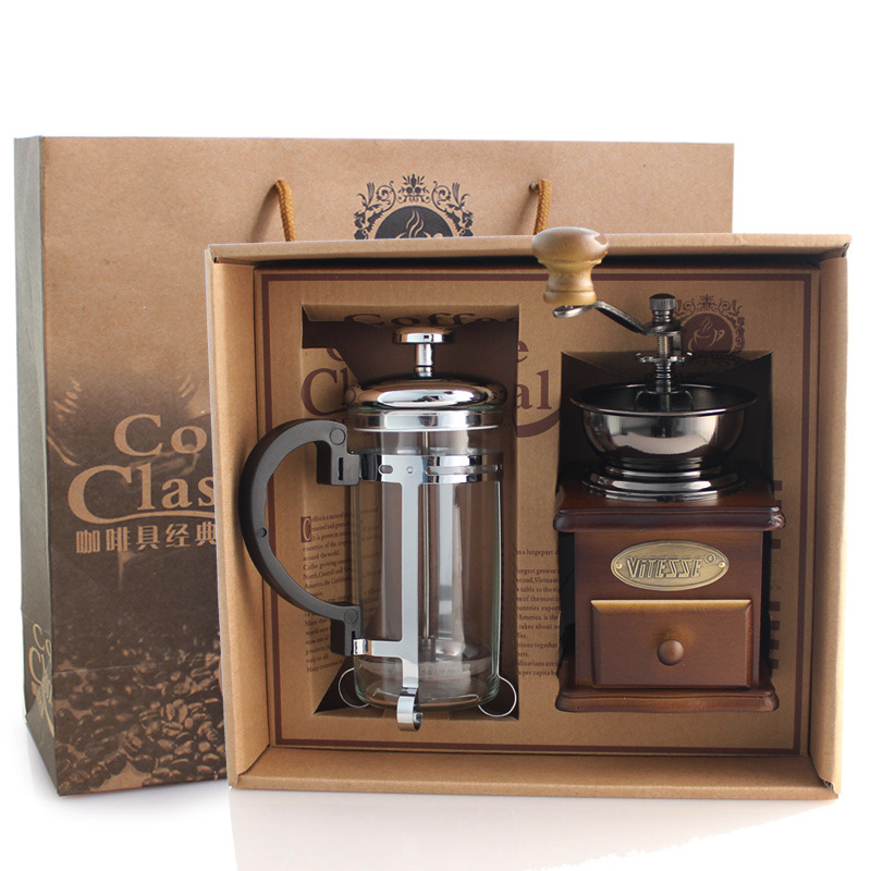 Set Penggiling Kopi Teko Kopi  - French Press Glass ulasan dan harga