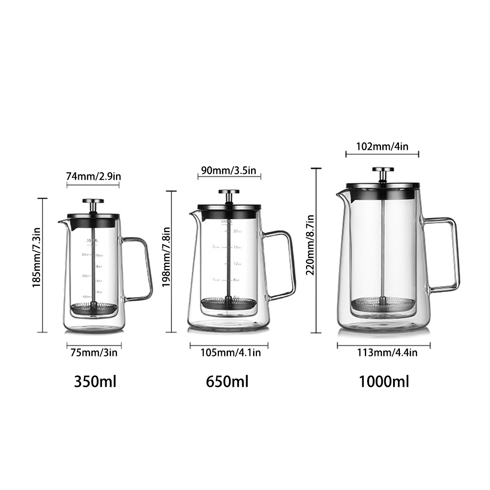Teko French Press Dua Lapis da - French Press Glass ulasan dan harga