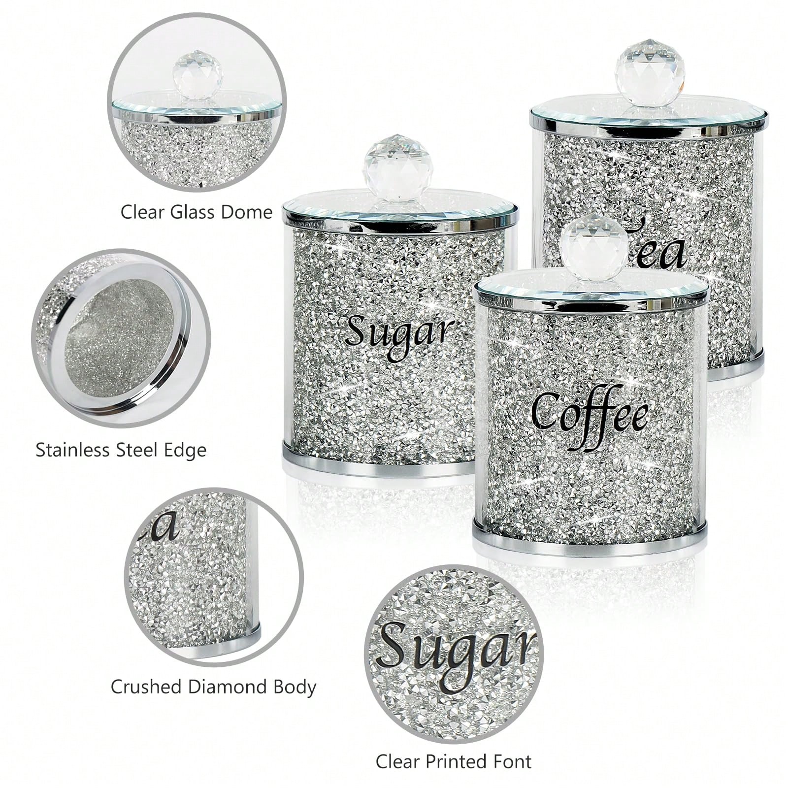 Set Wadah Kopi Gula Teh Berkil - Coffee Tea And Sugar Canister Set ulasan dan harga