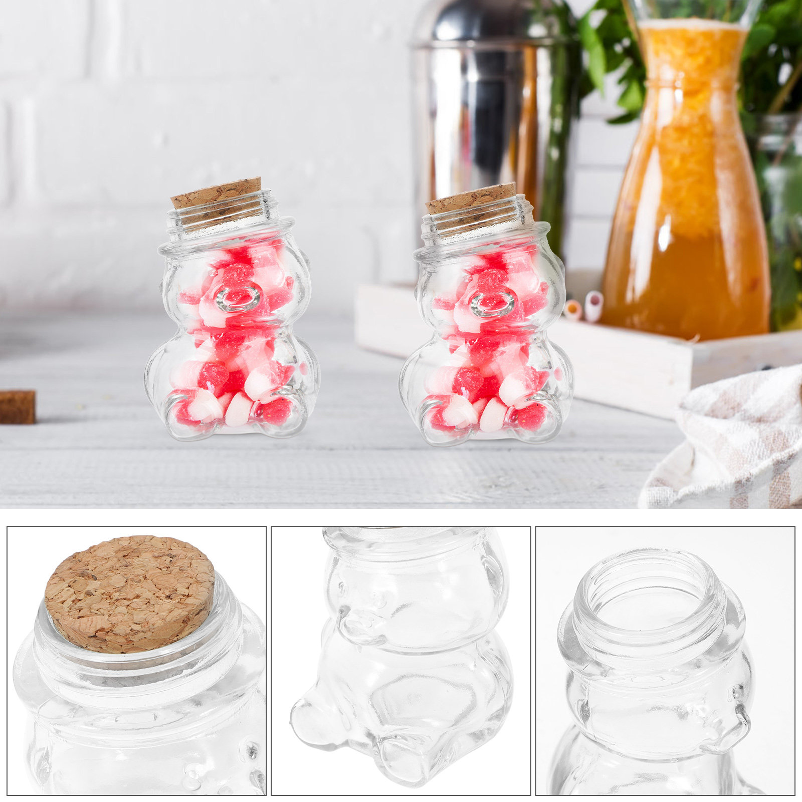 4 Buah Set Toples Permen Kaca  - Coffee Tea Sugar ulasan dan harga