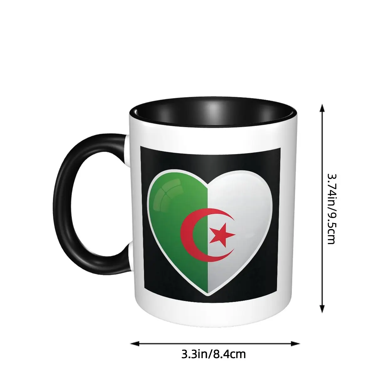 Mug Ikon Cinta Bendera Aljazai - Coffee Tea Icon ulasan dan harga