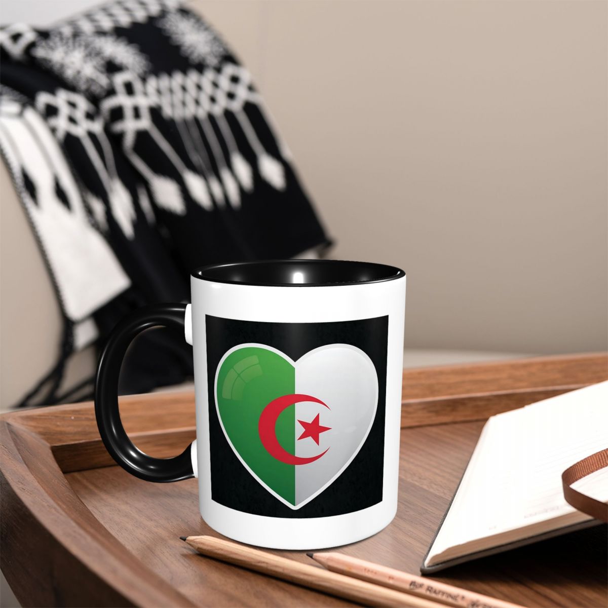 Mug Ikon Cinta Bendera Aljazai - Coffee Tea Icon ulasan dan harga