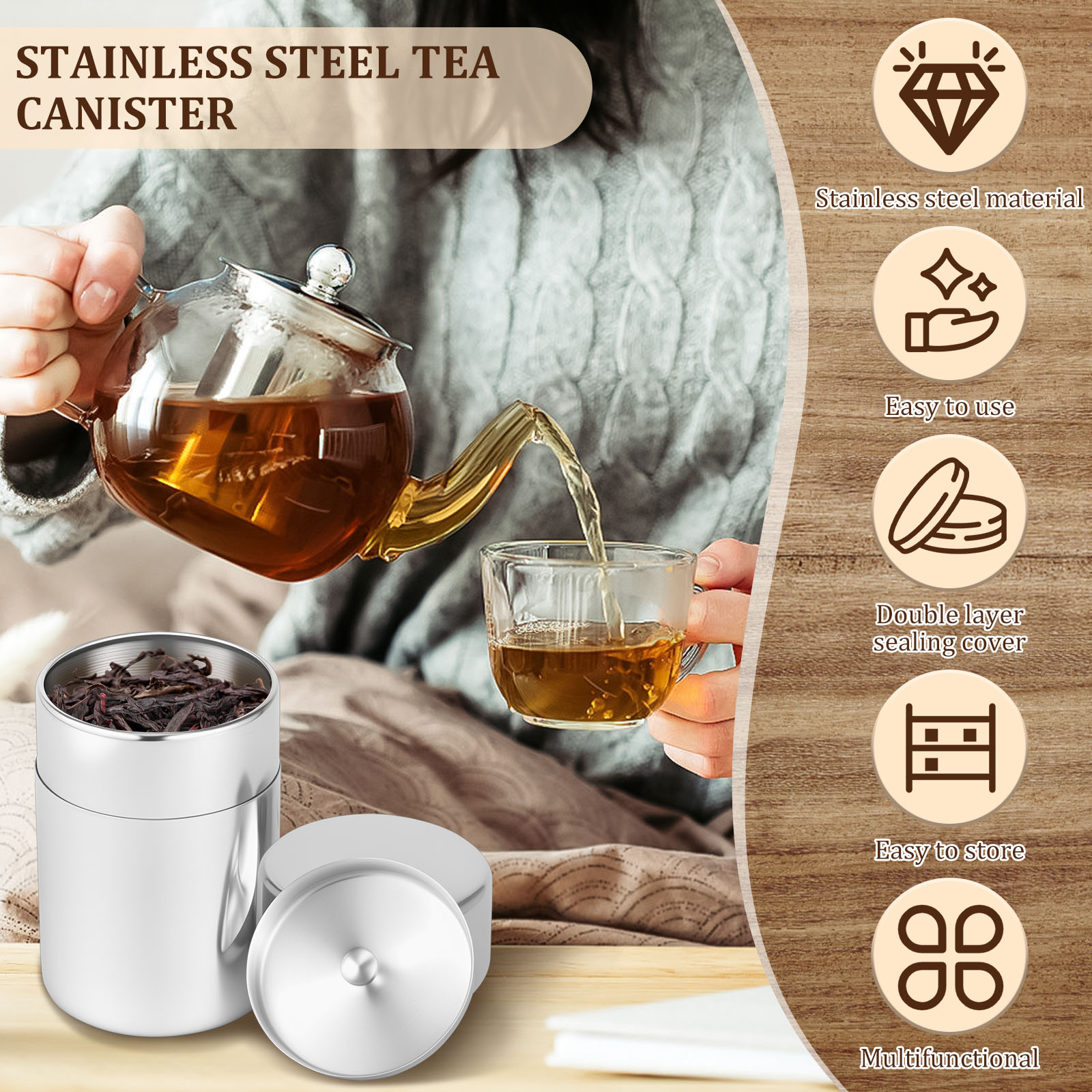 Kaleng Kaleng Daun Teh Baja Ta - Coffee Tea And Leaf ulasan dan harga