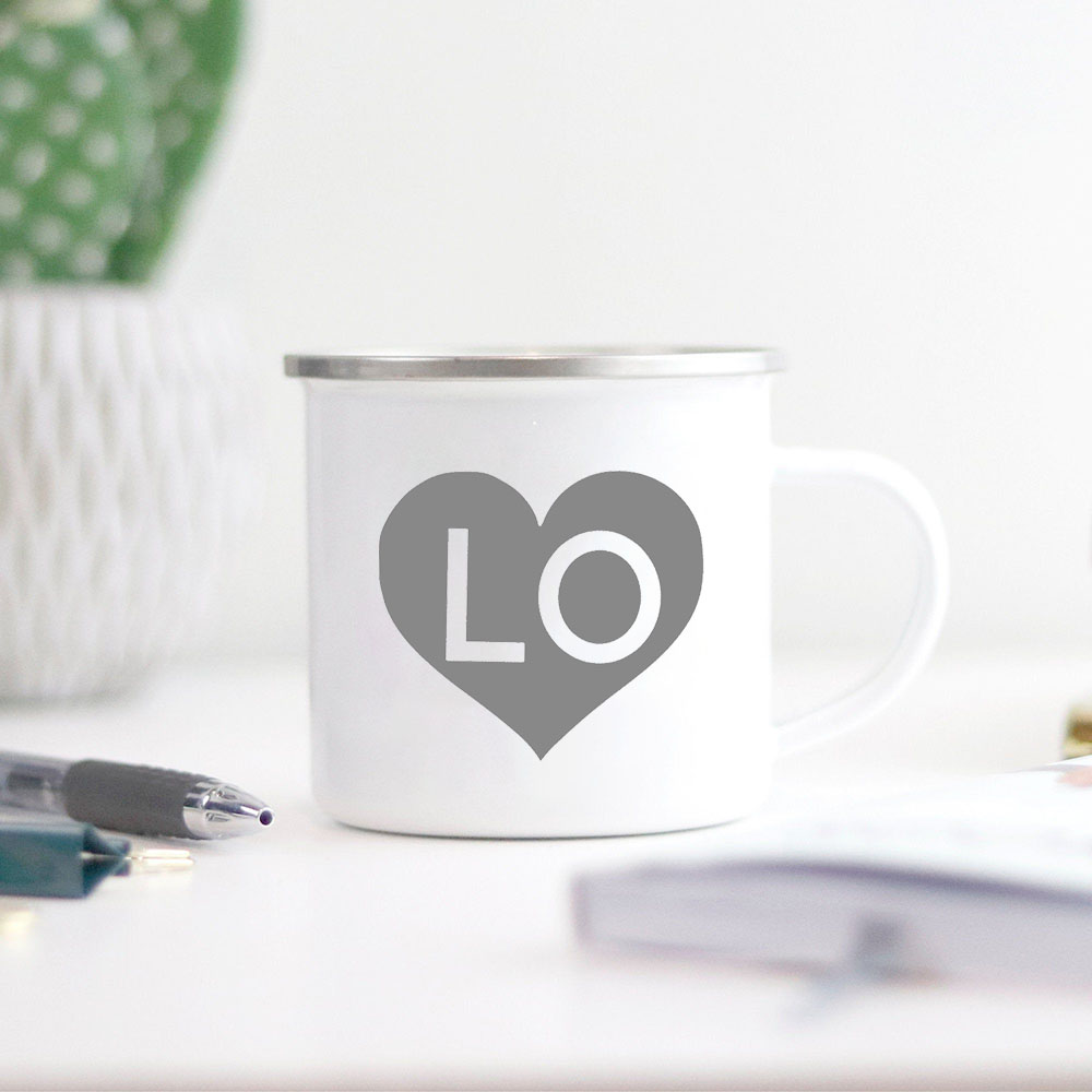 Cinta kreatif cetak Enamel kop - Coffee Tea And Cocoa ulasan dan harga