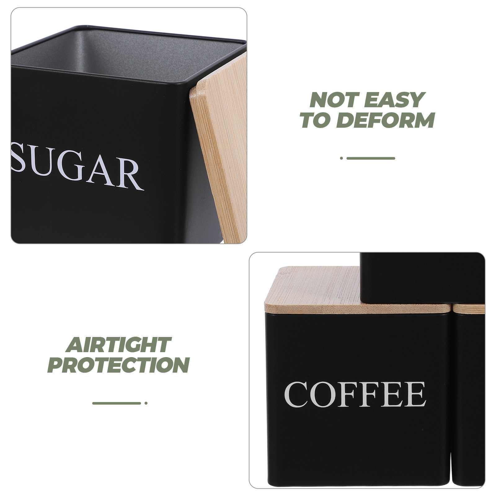 3Pcs Set Wadah Teh Kopi Gula L - Coffee Tea And Sugar Canister Set ulasan dan harga